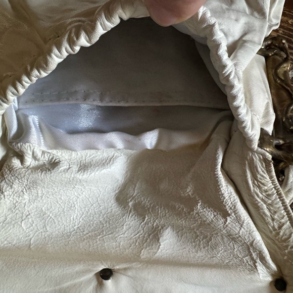 Handbag- one of a kind crossbody with a huge amethyst set in hand sculpted brass - Picture 8 of 8